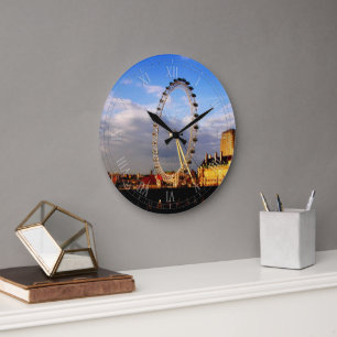 Reloj Redondo Grande Ojo de Londres paisaje hermoso del Reino Unido