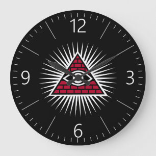 Reloj Redondo Grande Ojo masónico