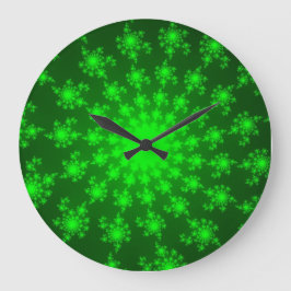 Reloj Redondo Grande Ojo verde brillante