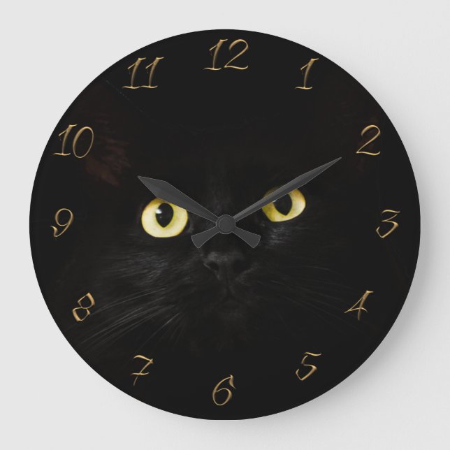 Reloj Redondo Grande Ojos de gato (Anverso)