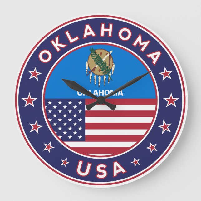 Reloj Redondo Grande Oklahoma (Anverso)