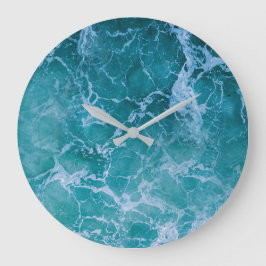 Reloj Redondo Grande Olas profundas del océano azul