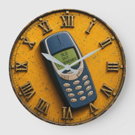 Reloj Redondo Grande Old But Legendary Retro Brick Phone