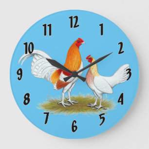 Reloj Redondo Grande Old English Game Bantam: Pyle Rojo