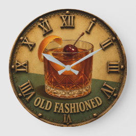 Reloj Redondo Grande Old Fashioned Cocktail Whiskey Bar Decor