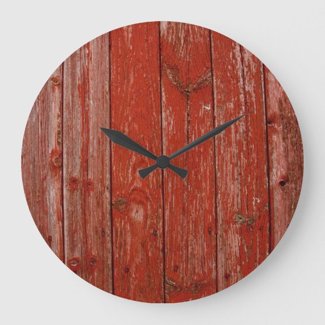 Reloj Redondo Grande Old red wood (Anverso)