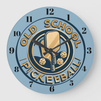Reloj Redondo Grande Old School Pickleball Wall clock