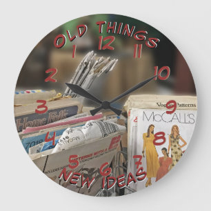 Reloj Redondo Grande Old Sewing Patterns - New Ideas