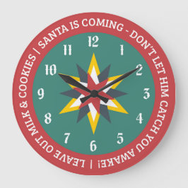 Reloj Redondo Grande Old World Christmas Clock with Santa Indicator