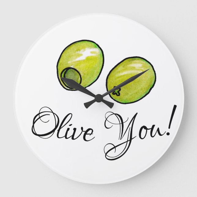 Reloj Redondo Grande Oliva (Anverso)