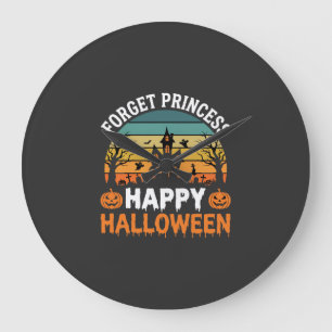 Reloj Redondo Grande Olvidar princesa feliz Halloween casa embrujada De