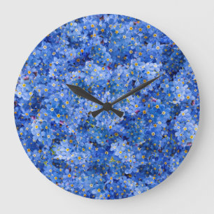 Reloj Redondo Grande Olvídenme del patrón de flores
