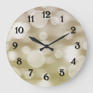 Reloj Redondo Grande Ombre Bokeh Soñador Dorado