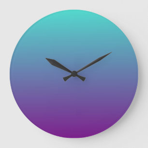 Reloj Redondo Grande Ombre turquesa púrpura