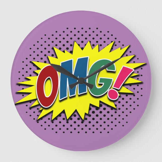 RELOJ REDONDO GRANDE ¡OMG! (Anverso)