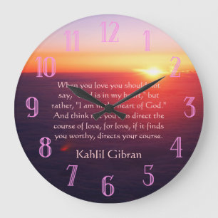 Reloj Redondo Grande On Love - The Prophet by Kahlil Gibran