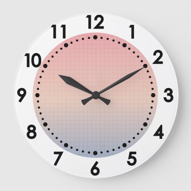 Reloj Redondo Grande Onda de vapor (Anverso)