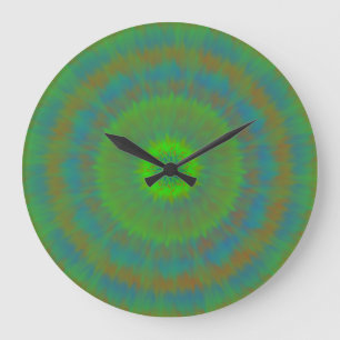 Reloj Redondo Grande Onda Radial de Neón