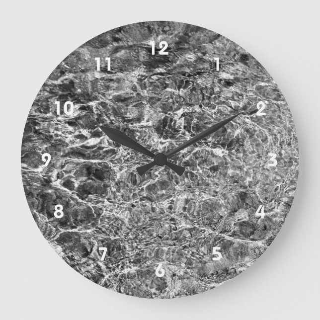 Reloj Redondo Grande Ondulaciones del agua de río (Anverso)