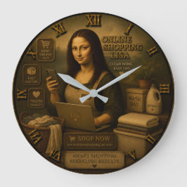 Reloj Redondo Grande Online Shopping Funny Mona Lisa Shopper Gift