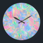 Reloj Redondo Grande Opal holográfico de FAUX<br><div class="desc">tenga en cuenta que el efecto holográfico no es real,  sino simplemente simulado</div>