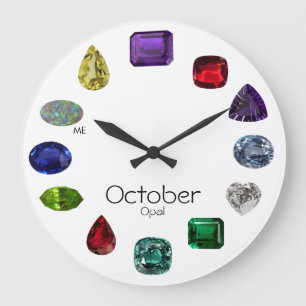 Reloj Redondo Grande Opal, octubre Birthstone