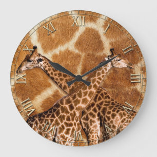 Reloj Redondo Grande Opciones Giraffe 1A y Numeral