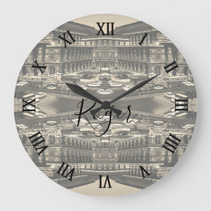 Reloj Redondo Grande Ópera Staatsoper de Viena Vintage Austria