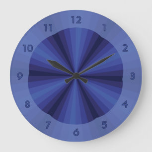 Reloj Redondo Grande Optical Illusion Blue Clock