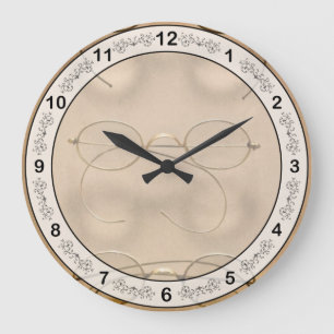 Reloj Redondo Grande Optometrista - Marcos de oro sencillos