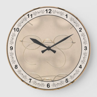 Reloj Redondo Grande Optometrista - Marcos de oro sencillos