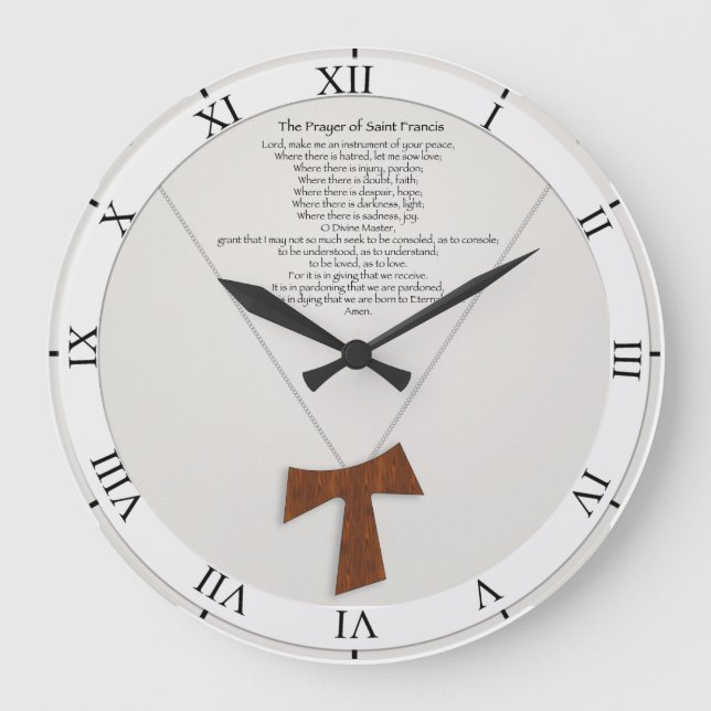Reloj Redondo Grande Oración de San Francisco (Anverso)