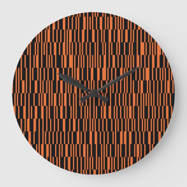 Reloj Redondo Grande Orange, cool, trendy, modern geometric graphic art (Anverso)