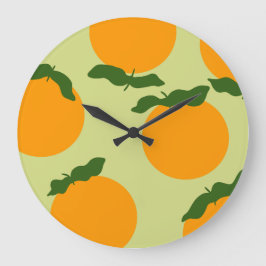Reloj Redondo Grande Orange pattern design