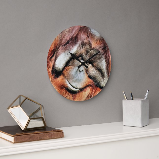 RELOJ REDONDO GRANDE ORANGUTANES (Oficina)