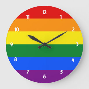 Reloj Redondo Grande Orgullo arcoiris