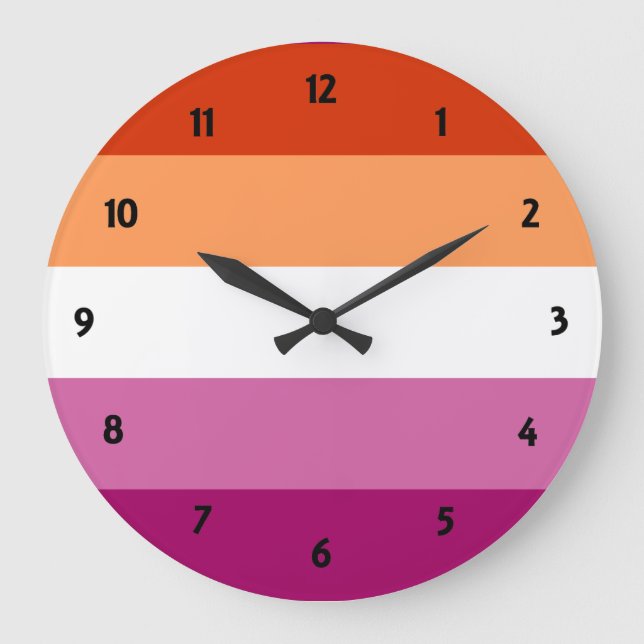 Reloj Redondo Grande Orgullo lésbico (Anverso)