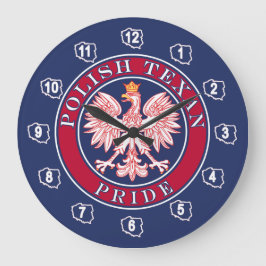 Reloj Redondo Grande Orgullo texano polaco