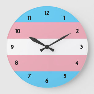Reloj Redondo Grande Orgullo transgénero