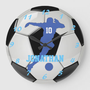 Reloj Redondo Grande Orgullosa Mamá de Fútbol Personalizable y Personal