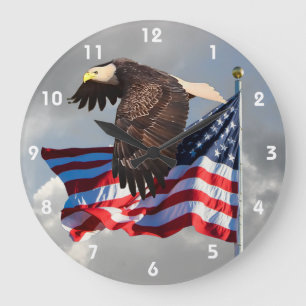 RELOJ REDONDO GRANDE ORGULLOSO SER 2 AMERICANOS