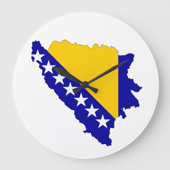 Reloj Redondo Grande Orgulloso símbolo de Bosnia y Herzegovina - eterno (Anverso)