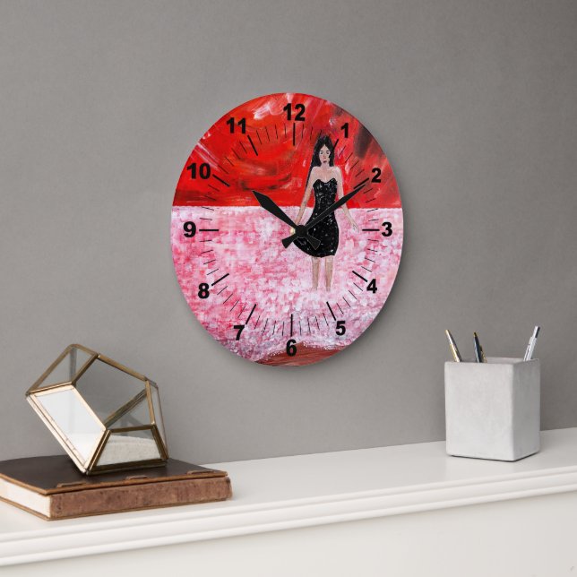 Reloj Redondo Grande Oriental Sunset Painting by Alfred Fox (Oficina)