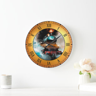 Reloj Redondo Grande Orientar Express ~ París A Constantinopla ~ * ~ ~