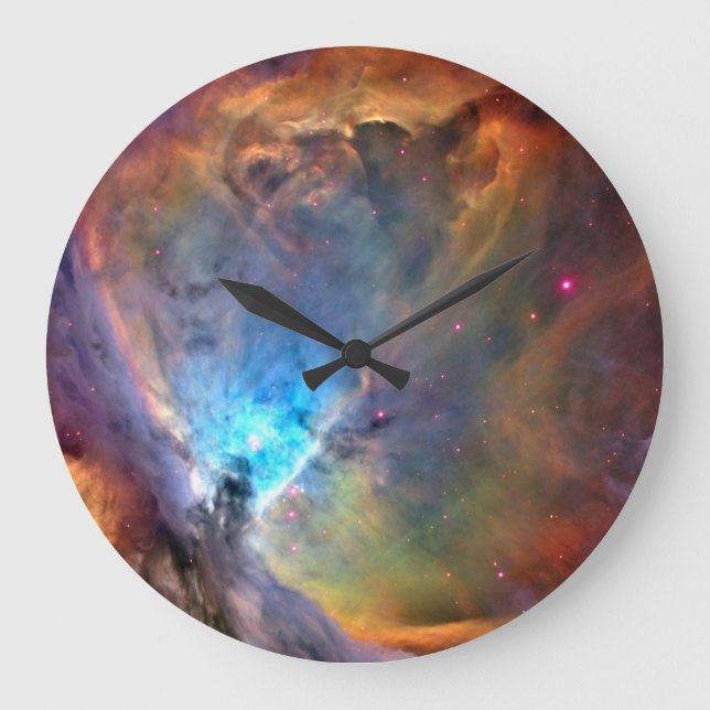 Reloj Redondo Grande Orion Nebula Espacio Galaxia de bajo contraste (Anverso)