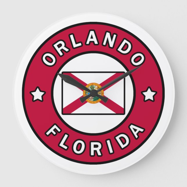 Reloj Redondo Grande Orlando Florida (Anverso)
