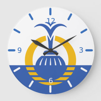 Reloj Redondo Grande Orlando (Florida) flag Large Clock