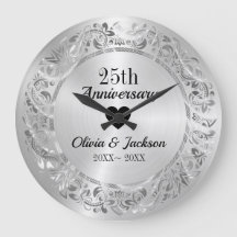 Ornamento floral plateado