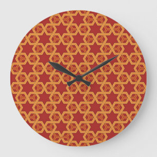 Reloj Redondo Grande Ornamento geométrico elegante