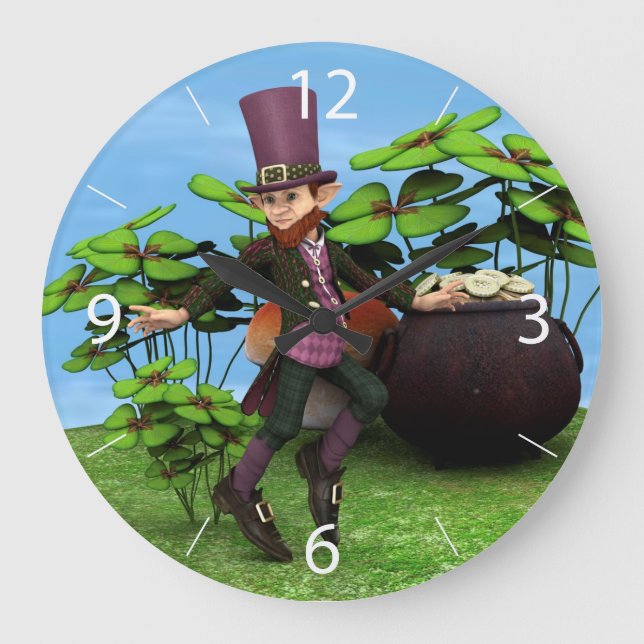 Reloj Redondo Grande Oro (Anverso)